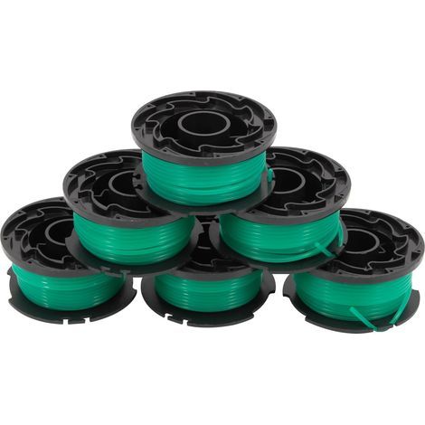 6er-Packung Trimmerfaden – Nylonfaden – Für Freischneider – Abriebfest – Für Garten und Rasen – Grün – 6 m x 2 mm (1/5)