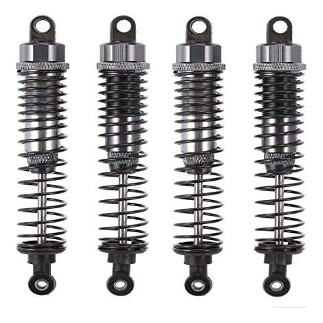 4 pack Amortisseur amortisseur métallique avant et arrière réglable 60mm 85mm 100mm  1/10 RC Axial SCX10 TRX4 D90 (Argent,100mm) (1/5)