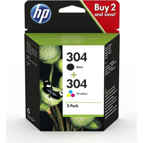 Pack Cartouche d encre HP 304 Noir + Cartouche d encre HP 304 Cyan, Magenta, Jaune (1/5)