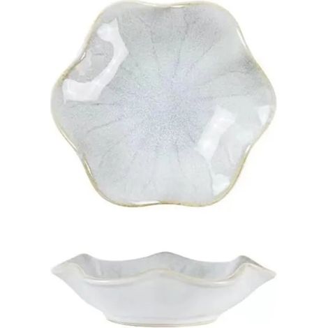 Plateau bijoux céramique, plat bibelots décoratif, feuille lotus, coupelle bague, boucles d'oreilles, colliers, bracelets, c - Blanc (1/5)