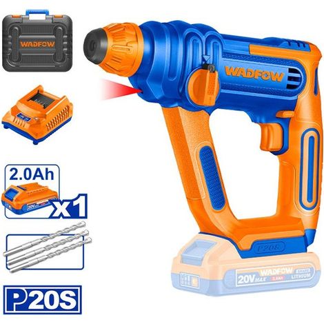 Martillo Perforador 20V WLM1B162E + 2 Baterías 4Ah, SDS Plus, Luz LED