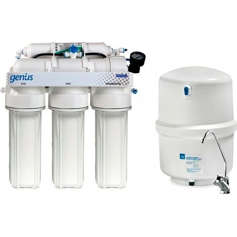 Osmosis inversa 5 Etapas Genius 4/75 Con Manómetro y Válvula Flushing ATH (1/5)