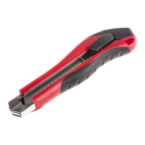 Facom – Cutter à lame sécable 18 mm – Guide métallique – Curseur de sécurité – Capuchon arrière casse-lame – Ergonomique pour bonne prise en main