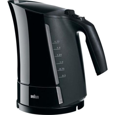 Bouilloire Electrique BRAUN WK300 - 1,7L - Noir - Chauffe ultra-rapide 45s - Filtre anti-calcaire amovible