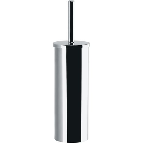 PORTA SCOPINO WC DA APPOGGIO IN ACCIAIO INOX CROMATO MODELLO TONGA - DIM. CM (LXPXH): 9X9X37,7 - CROMATO  - GDY
