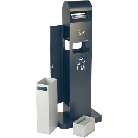 Probbax, Combiné cendrier-poubelle, capacité 8 l, l x h x p