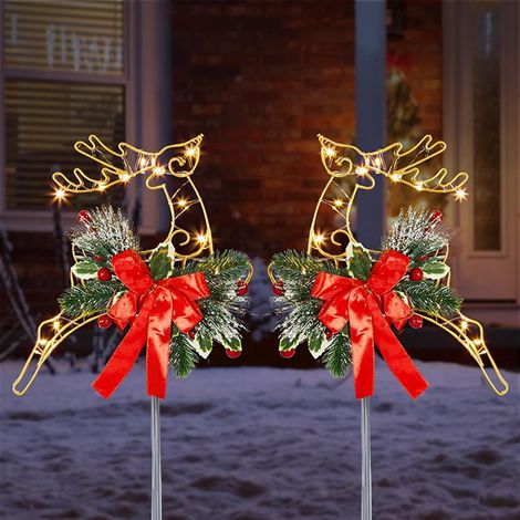 Chevreuil En Métal - Applique Lumineuse Pour Extérieur - Décoration De Jardin Et Allée - 28 X 87 Cm - 1 Pièce (1/5)