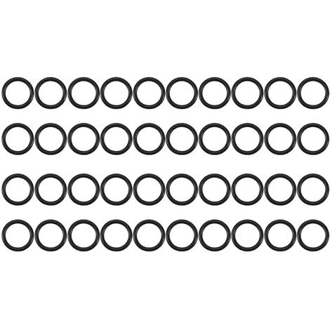 10 schwarze O-Ringe aus Gummi mit Dichtscheiben, Abmessungen: 16 x 12 x 2 mm (1/5)