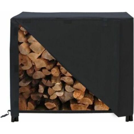 Brennholzregal 48x24x42 Zoll, staubdichte Abdeckung für den Außenbereich, große Kapazität, wasserdichtes 210D-Gewebe
