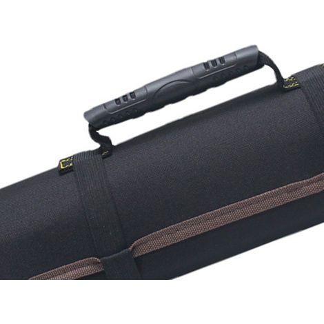Robuste Werkzeugtasche aus Oxford-Gewebe mit Rollen, mehrere Fächer, verstärkter Griff, Reißverschluss, schwarz, für Elektriker. (1/5)