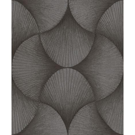 Rasch Vliestapete Muster Grafik Sky Lounge grau braun 10,05 x 0,53 m Wandtapete