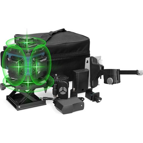 Zoternen Niveau laser multifonctionnel à 16 lignes, mise à niveau automatique de 3°, batterie Li-ion rechargeable avec système de compensation de l'amortissement magnétique et indicateur de puissance (1/5)