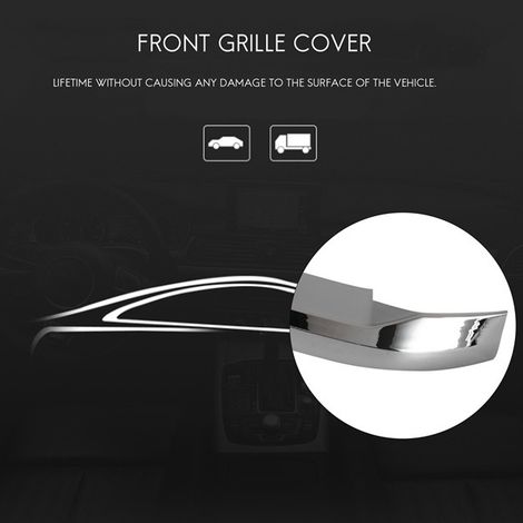 Un jeu de baguettes de calandre avant en ABS argenté, compatible avec BMW X1 F48 2016-2020  -DECOWOOD