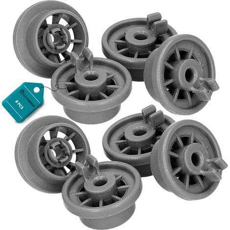 Convient aux rouleaux spécifiques aux lave-vaisselle Bosch  Jeu de rouleaux universels à 8 roues pour panier inférieur  Compatible avec les lave-vaisselle Bosch, Siemens, Beko, Neff et d'autres marque
