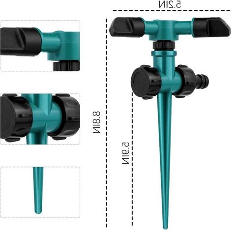 Embalaje de aspersor automático giratorio de 360 grados - Sistema de riego para jardín - Mantenimiento de jardines (1/5)