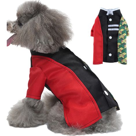 1 costume d'Halloween pour animaux de compagnie, kimono cosplay anime, adapté aux chats et chiens petits et moyens, pour fêtes et déguisements (1/5)