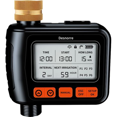 programmateur d'arrosage,Minuterie Arrosage Automatique pour Jardin, Programmateur d'Arrosage Extérieur, Minuteur Arroseur (1/4)