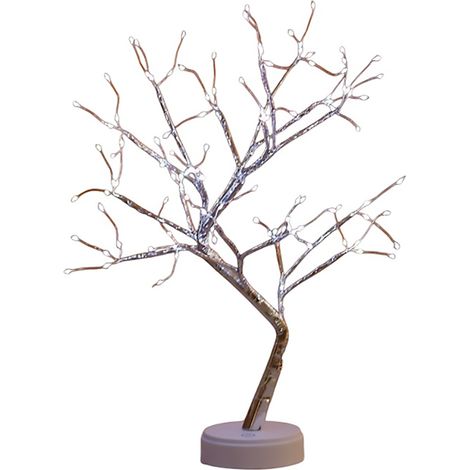 Lampe Bonsaï - Arbre Lumineux LED 45 cm - 108 LED - Alimentation USB ou Piles AA - Décoration Intérieure Festival Noël (1/5)