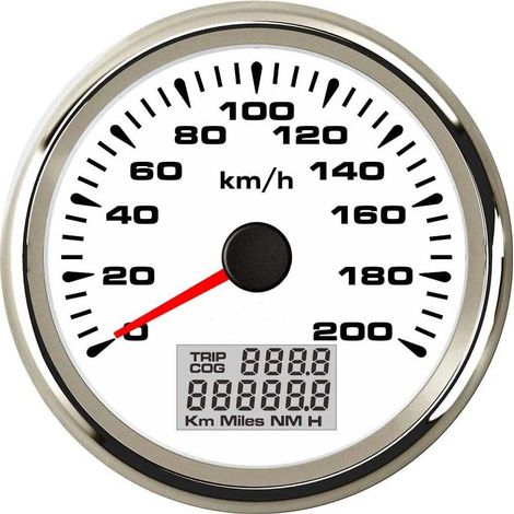 Contachilometri GPS per auto, contachilometri 0-200 km/h, contachilometri per auto e moto da corsa con retroilluminazione, 85 mm