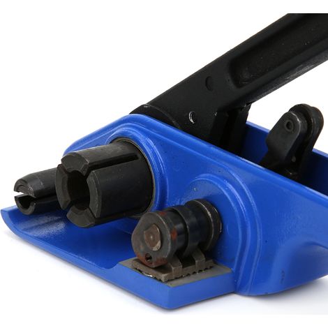 PP/PET-Handspannklemme, blaues Umreifungsgerät Y380, 2-teiliges Set (1/5)