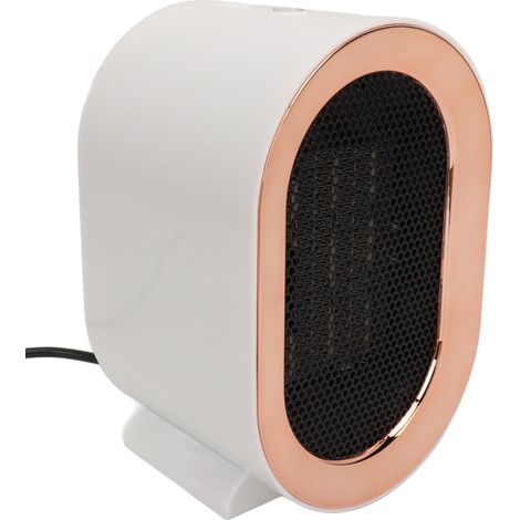 Radiateur d'appoint électrique 1200W puissance élevée silencieux protection surchauffe arrêt basculement 2 vitesses réglables chauffage bureau céramique PTC ventilateur hiver blanc prise UE 220V (1/5)
