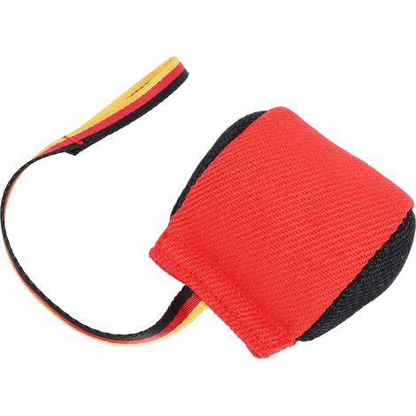 Balle d'entraînement pour chien, jouet interactif en corde résistant aux morsures, réduit l'anxiété, jouet à tirer et à lancer pour l'intérieur et l'extérieur, rouge et noir. (1/5)