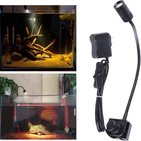 1-W-LED-Aquarienleuchte mit Farbwechsel- und Dimmfunktion – Teichstrahler mit wasserdichter Klemme und Aluminiumhalterung (1/5)
