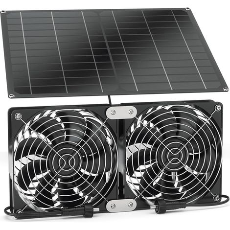 Ventilator, 25-W-Ventilator, wasserdichter Ventilator, Dual-Power-Ventilator-Kit für Gewächshaus im Freien, Hühnerstall
