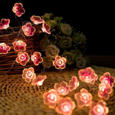 Guirlande Lumineuse - Fleurs De Cerisier - 3 M - 30 Led - Ip44 - Décoration Intérieure Extérieure - 1 Pièce (1/5)