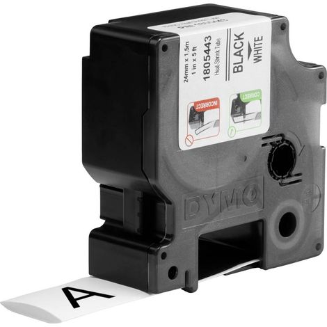 DYMO IND RHINO 1805443 Poliolefina Colore Nastro: Bianco Colore carattere:Nero 24 mm 1.5 m