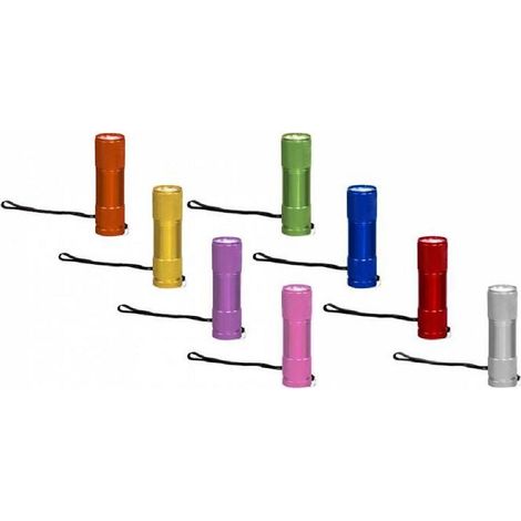 24x Mini Lampe Torche En Aluminium 9 Leds -display-