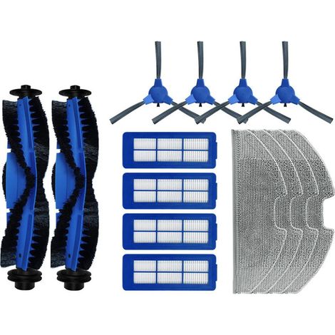 Pour robot laveur de sols Eufy Robovac G10 G30 : chiffon, filtre HEPA et brosse latérale (1/4)