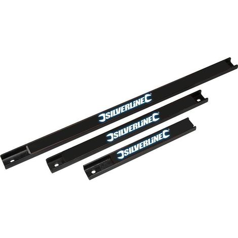 SET BARRA MAGNETICA A CALAMITA CREMAGLIERA IN ACCIAIO PER UTENSILI COLTELLI 3pz