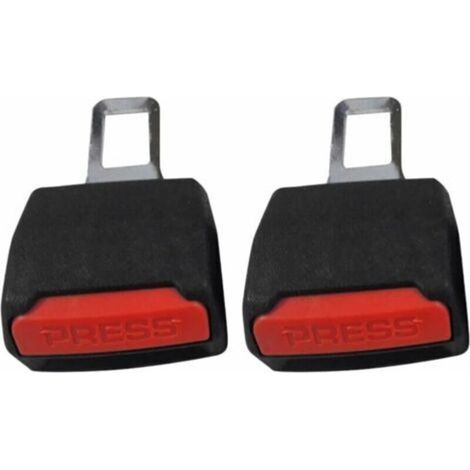 2pcs Rallonge de ceinture de sécurité, 9 cm, rallonge de siège de voiture (noir)