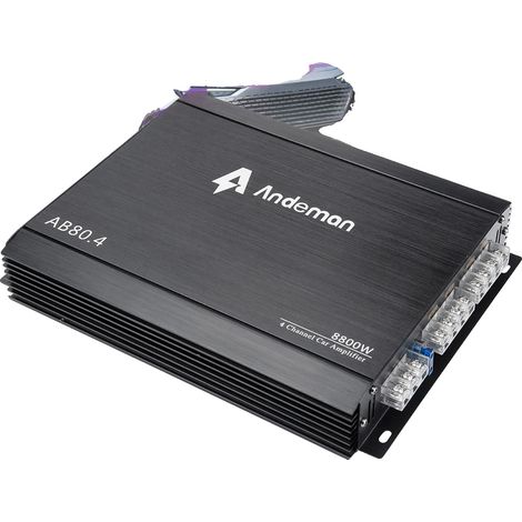 Amplificateur de puissance pour voiture, 8800W de puissance maximale, tension de 12V-13.8V, audio multicanal, dimensions 27.6x20.6x4 cm, châssis en aluminium (1/5)