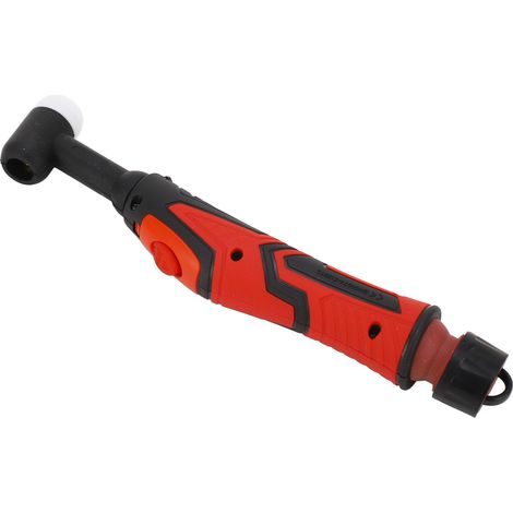 Tête de torche de soudage TIG avec vanne, poignée d'extrémité rotative à 360°, surface moletée, pistolet de soudage TIG refroidi par air (1/5)
