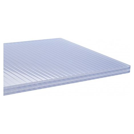 Mccover – Plaque polycarbonate alvéolaire 4000 x 980 x 32 mm – Coloris opaline – Épaisseur 32 mm – Traitement UV – Pour abris et vérandas (1/3)
