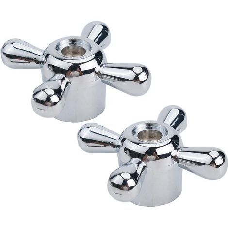 Lot de 2 valves d'angle pour éviers, bassins à légumes, lavabos, robinets d'eau froide simples, volant à ouverture rapide, accessoires de poignée d'interrupteur de salle de bain, modèle J (1/5)