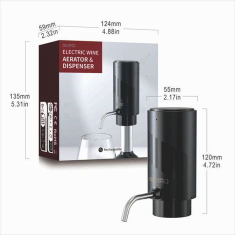 - Aérateur de vin électrique, Verseur automatique de vin, rechargeable (1/4)