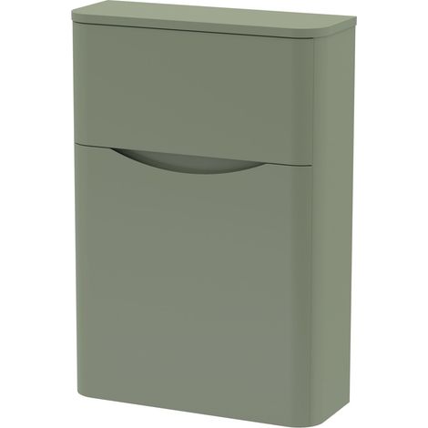 Balterley Dunwood Modern Bathroom Floor Standing Concealed Cistern Toilet Unit, Satin Green, 550mm