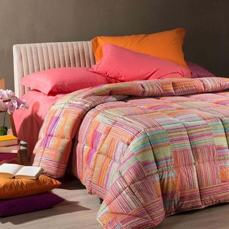 Couette en Coton pour lit Double, Corail (1/3)
