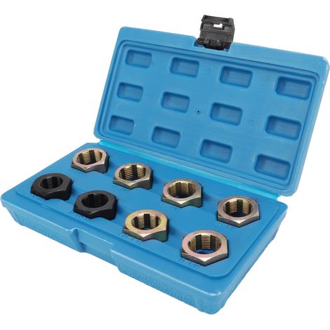 Kit de 8 outils de refiletage d'axe d'essieu en acier au carbone, portable pour l'entretien des véhicules (1/5)