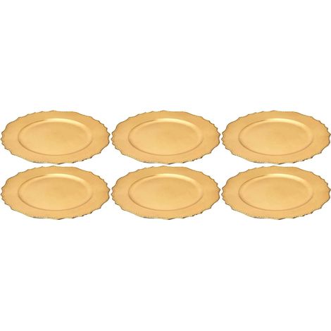 Dessous d'assiette en plastique doré Royal (Lot de 6) (1/4)