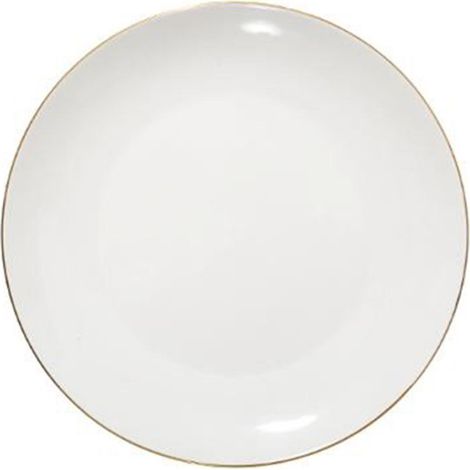 Lot de 6 assiettes plates rondes en porcelaine 27cm – Couleur blanche – Passe au lave-vaisselle – Secret De Gourmet