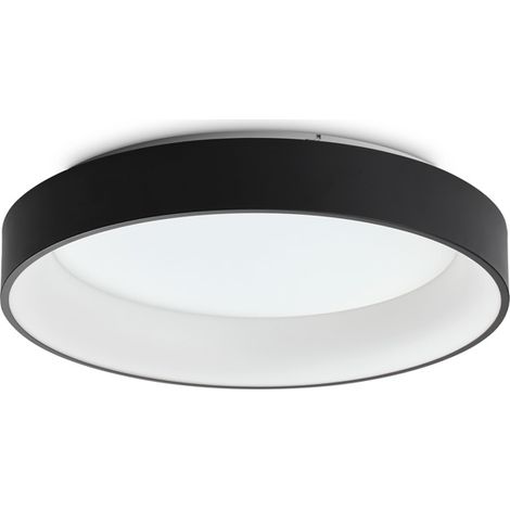 Plafoniera Moderna Ziggy Metallo Nero Led 42W 3000K Luce Calda (1/2)
