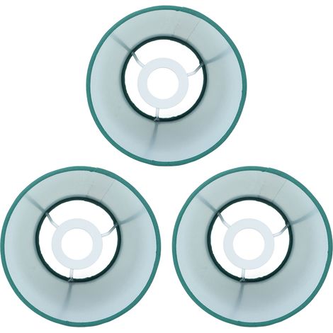 Lot de 3 abat-jour en tissu E14 innovants, type à intervention, style moderne, avec cache-poussière pour lampe de chevet, vert foncé (1/5)