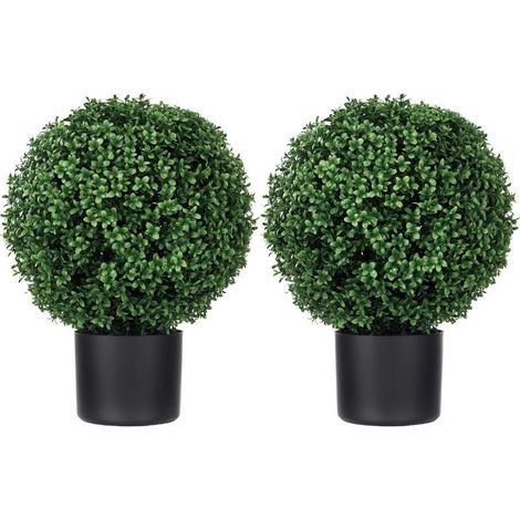 Buxus artificial esférico verde, dimensiones 52 × 40 cm para decoración interior y exterior (1/5)