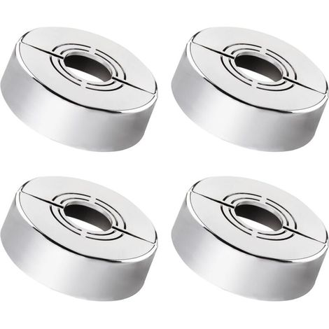 4er-Set Duschmischer-Rosetten, 3 Größen in 1, Heizkörperrohr-Rosettenabdeckung, geteilte Wasserhahn-Rosette für Ø 20 mm, Ø 25 mm, Ø 33 mm, Duschhahn und Heizkörperzubehör (1/4)