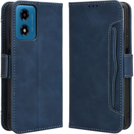 Custodia a libro per Motorola Moto G24 / G24 Power / G04, con scomparto per carte, blu (1/5)