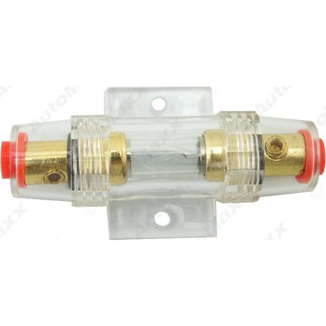 Fusible 8GA 60A pour amplificateur audio de voiture, porte-fusible transparent étanche, tube fusible très populaire (1/4)
